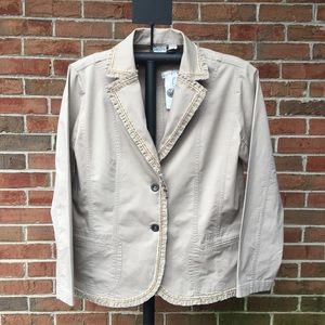 Chico’s SANLEA Jacket in Khaki  Sz 2
